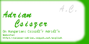 adrian csiszer business card